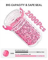 Vista 4 de ARTDOT 60 Slots Storage Container for Diamond Art Kits for Adults,Portable Bead Storage Boxes for Diamond Painting Accessories and Tools Pink