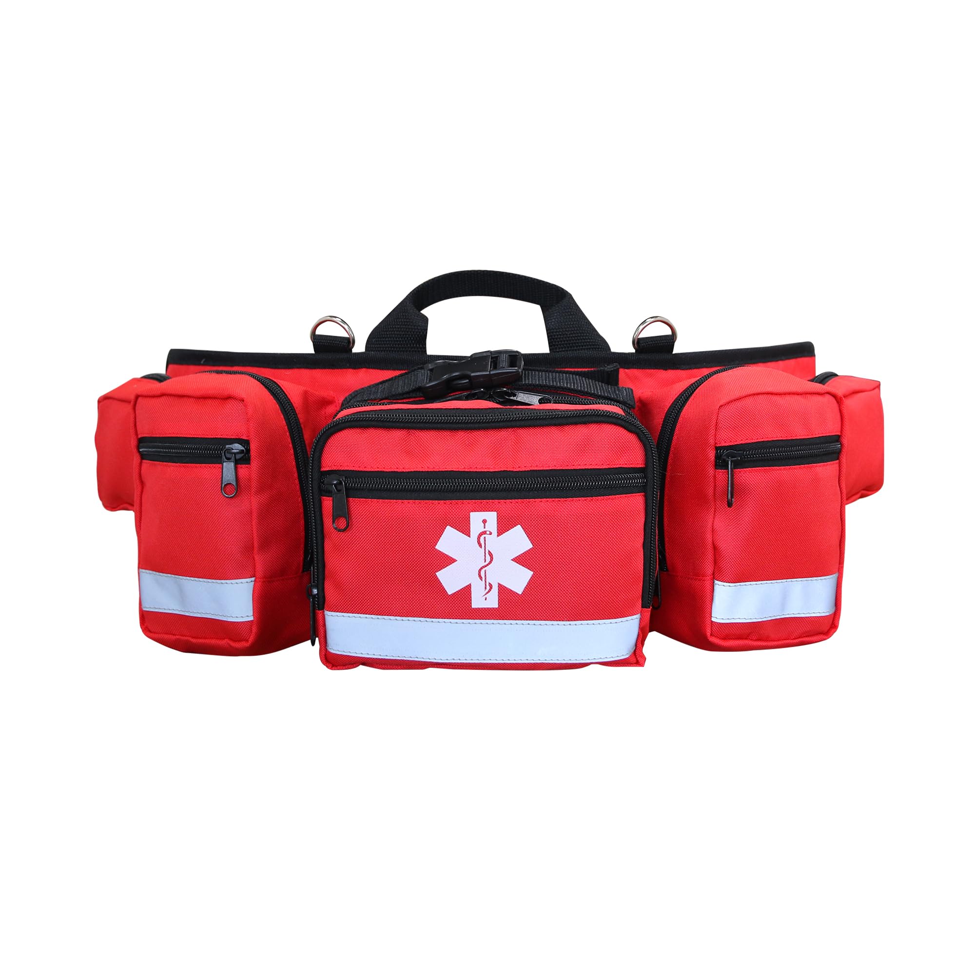 Sacchetto medico professionale di trauma, pacchetto di vita di primo soccorso con riflettente, portatile di primo soccorso Fanny Pack, per all'aperto, escursionismo (rosso)