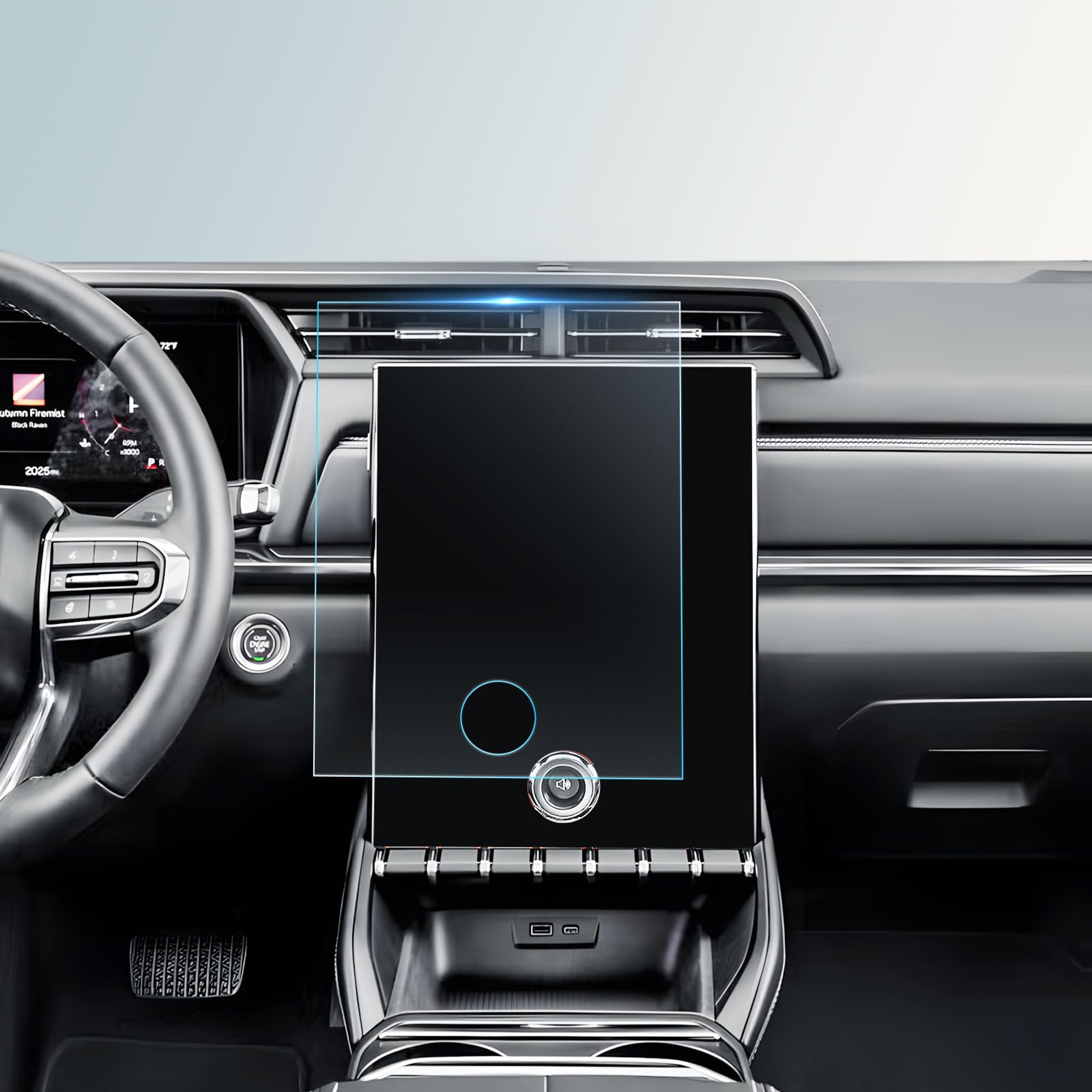 BIBIBO for 2024 2025 GMC Acadia Screen Protector Matte 2024 2025 2026 GMC Acadia (Elevation/AT4/Denali/Denali Ultimate) 15"[Tempered Glass Anti-Glare