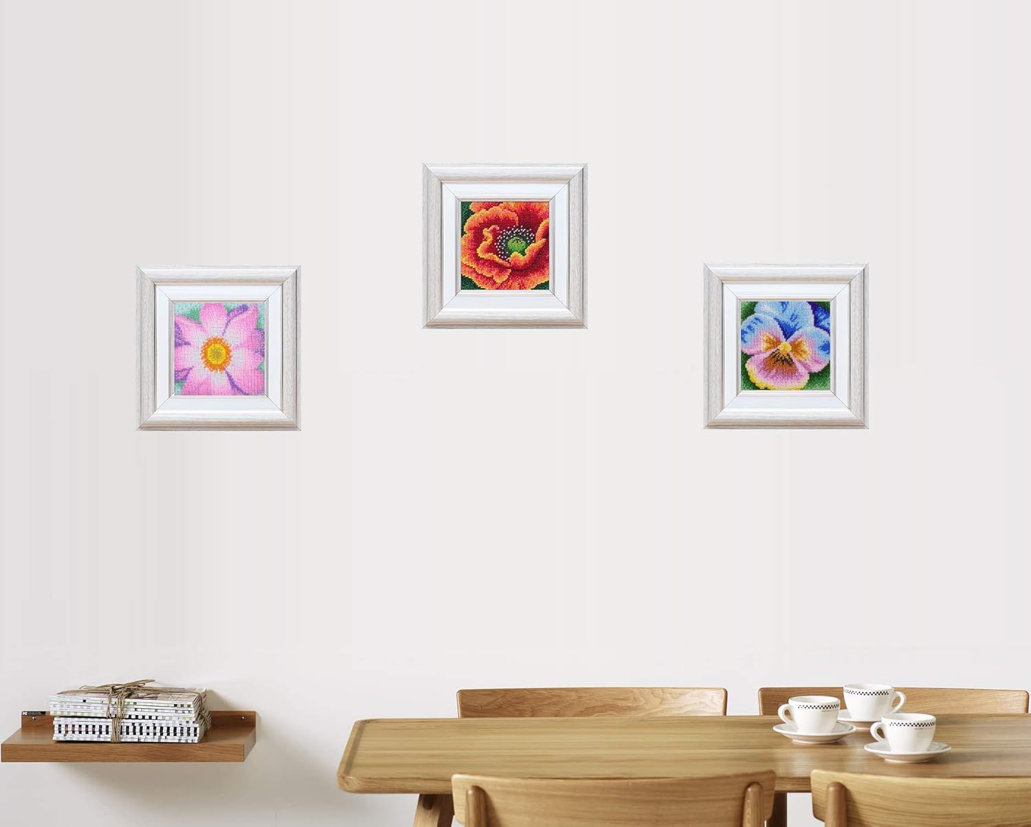 Flaming Flower - TN-1032 - Bead Embroidery kit - 4.7" x 4.7" / 12x12 cm - Contemporary Embroidery - DIY Kit with Seed Beads Preciosa - Needlework - Handcraft - Needle Arts - Decor