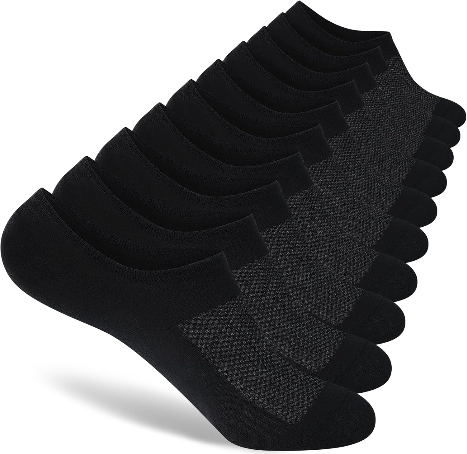 8 Pairs Womens 100% Cotton Non Slip No Show Socks, Low Cut Casual Invisible Liner Socks.