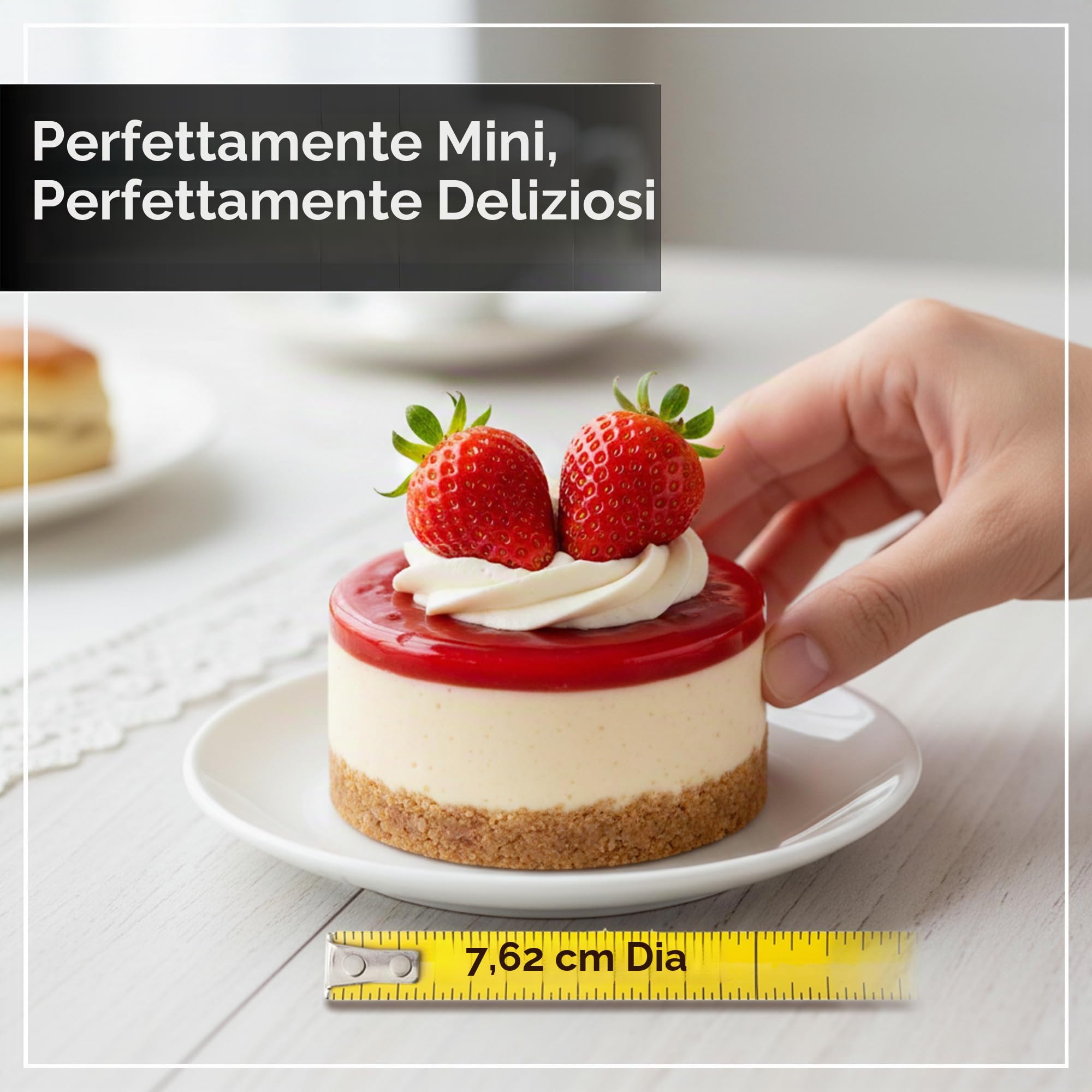 Wrenbury Mini teglia da 12 tazze Pro per cheesecake con fondo rimovibile, in acciaio al carbonio, antiaderente, con base rimovibile, per torte singole, muffin, soufflé, senza PFOA, lavabile in