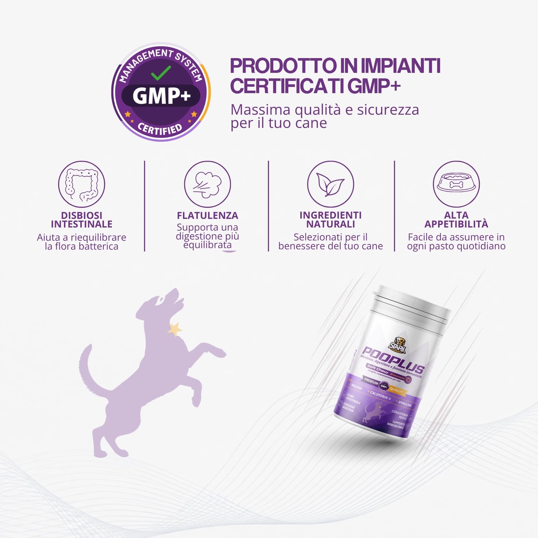 Probiotici Per Cani 60 Bocconcini 180g Prebiotici Cane 5 Miliardi CFU per Benessere Intestinale, Digestione, Diarrea Cane Probiotico Digestivo Cani Integratore Naturale Con Inulina, Zucca E Spirulina