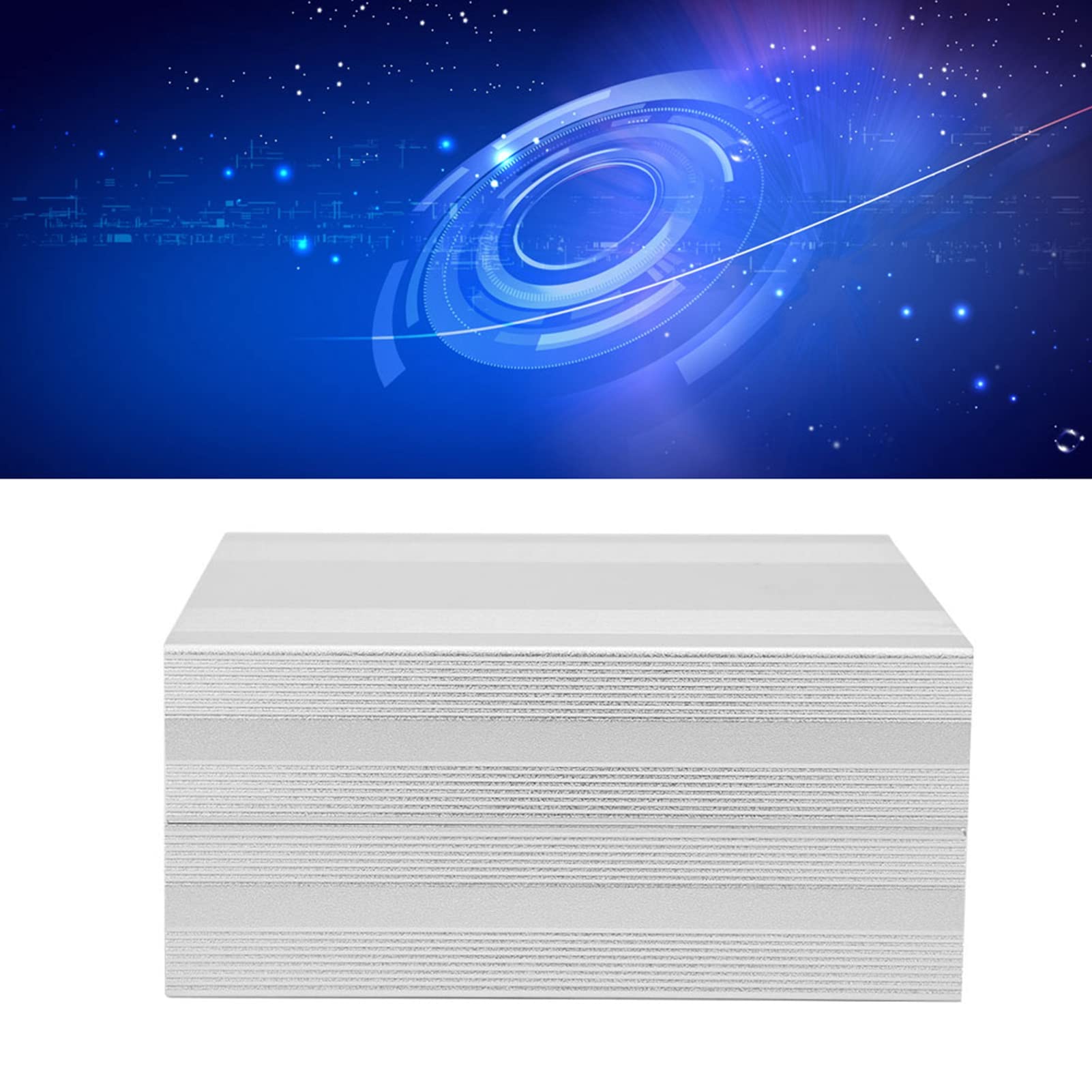Custodia In Alluminio Per Progetti Fai Da Te – 68x145x150mm – Scatola Pressofusa Per Amplificatore HIFI, GPS, PCB (Argento Opaco)