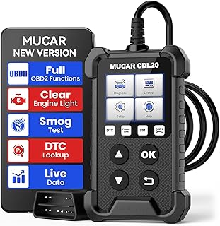 MUCAR CDL20 Universal OBD2 Scanner, Check Engine Car Code Reader with Full OBD2 Functions, Vehicle Info/MIL/EVAP/Freeze Frame/DTC Library, Diagnostic Scan Tool for All OBD II & EOBD Cars After 1996