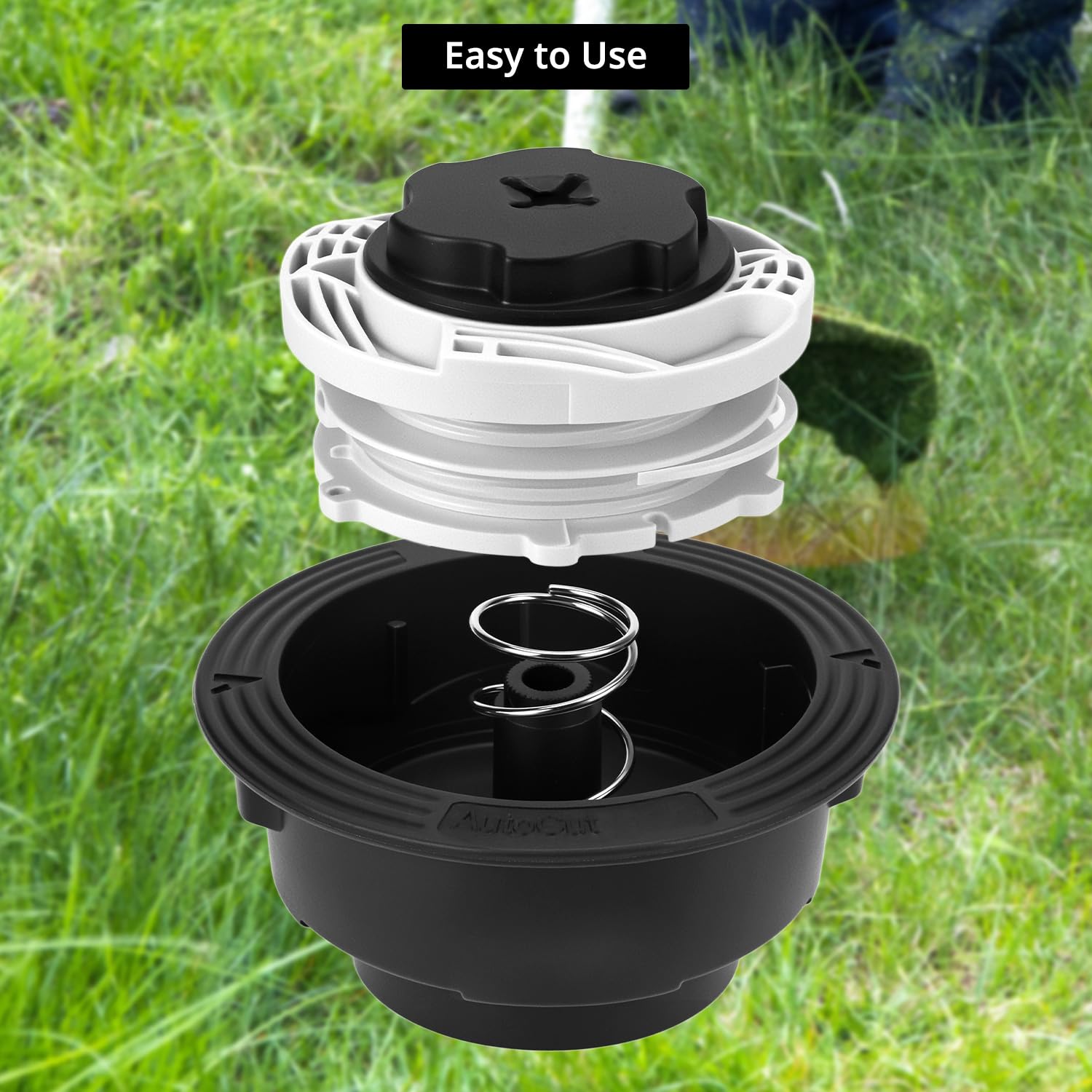 QWORK® C6-2 Testa di taglio, Sostituzione testina di filo per decespugliatore, Compatibile con STIHL FS38, FS40, FS45 OEM 40067102126