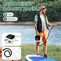 FBSPORT 20 PSI elektromos pumpa akkumulátorral SUP paddleboard kajak felfújáshoz 4