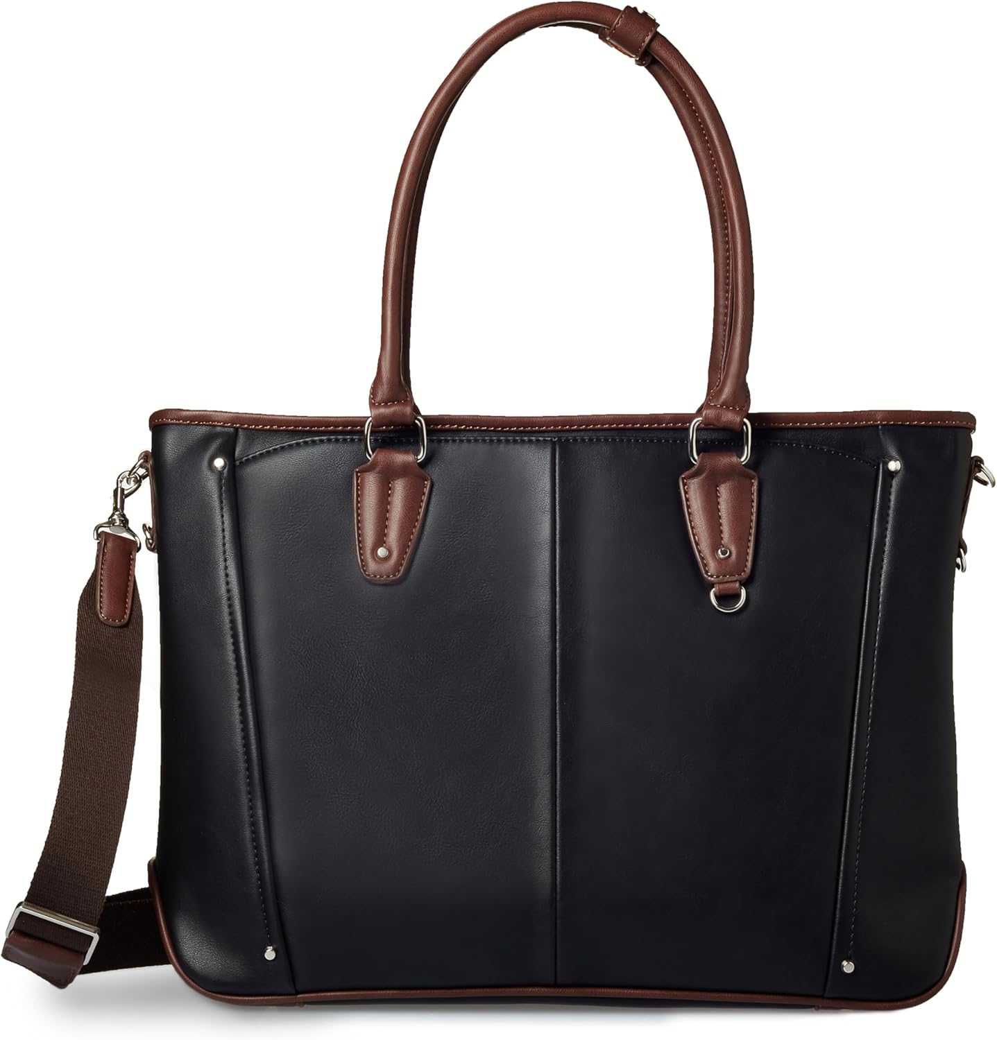 ★美品 グレヴィオ GLEVIO ビジネスバッグ トート ブラウン ブラック Amazon.co.jp: [GLEVIO(グレヴィオ)] ビジネスバッグ メンズ