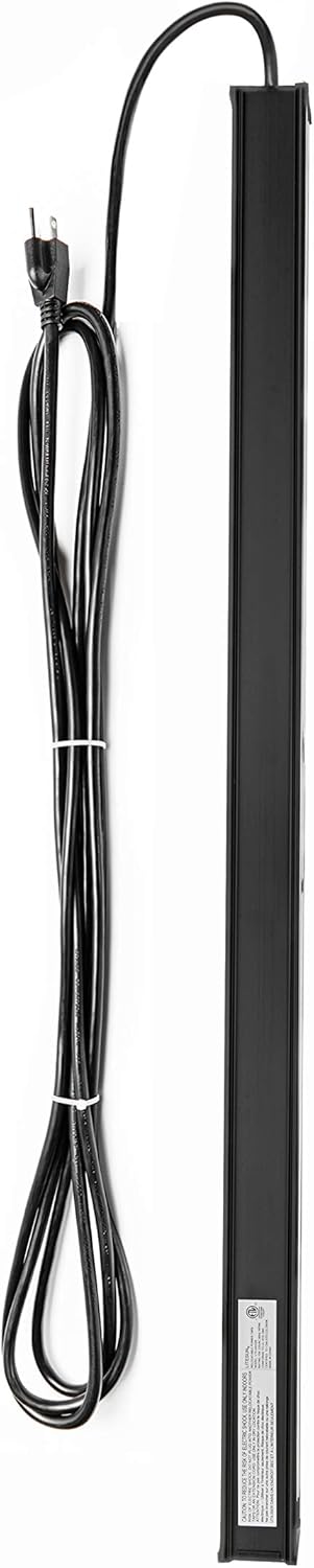 Super Sale 🛒 Surge Protector Power Strip 24-Outlet, ETL Certified Long Heavy Duty Metal Power Strip with 15-Foot Long Extension Power Cord for Cabinet, Industrial, Commercial and Home (Black)