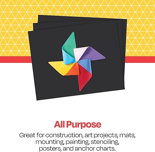 Miniatura 21 de School Smart Railroad - Papel para póster (22 x 28 pulgadas), 4 capas, negro, paquete de 25