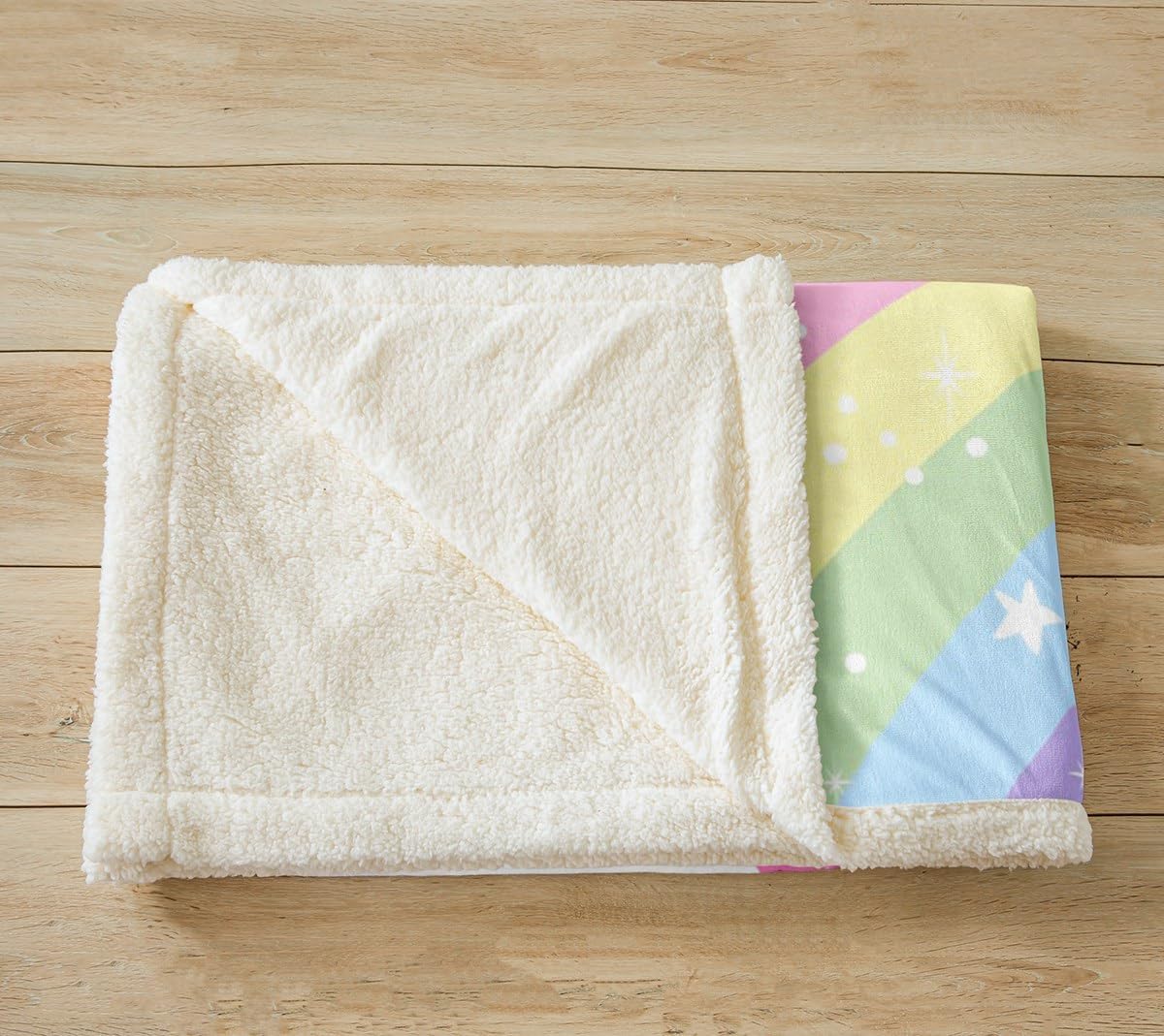 Feelyou Unicorn Girls Sherpa Blanket Rainbow Kids Pink Unicorn Fuzzy Blanket for Sofa Bed Couch Kawaii Cute Fleece Throw Blanket Teens Children Adults Cartoon Unicorn Room Decor,Throw 50x60 Inches - Image 3