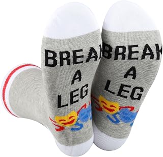 CENWA 1 Pair Theater Drama Socks Break a Leg Socks