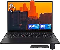 Vista 12 de Lenovo ThinkPad L16 G2 - Laptop con pantalla táctil WUXGA de 16 pulgadas, Intel Core Ultra 5 225U, 8 GB de RAM DDR5, almacenamiento de 1,5 TB