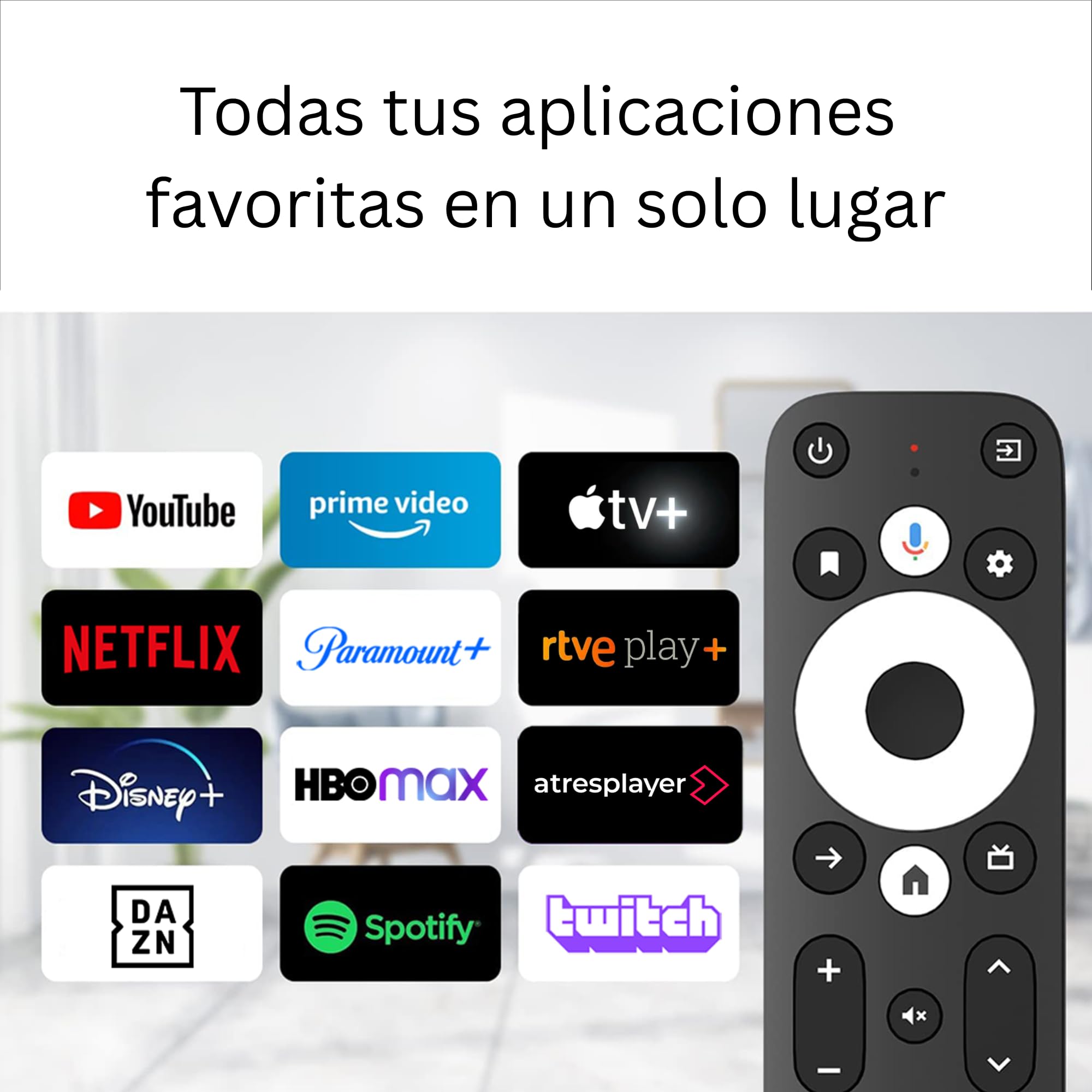 GD1 4K Streaming Stick - Dongle Smart TV Android TV 14 Reproductor Multimedia, Soporta Netflix y Prime en 4K, HDR10+, AV1, WiFi, Control por Voz