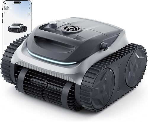 Robot limpiador de piscina 700 C10, aspiradora de piscina inalámbrica con succión superior, motores triples, navegación inteligente, control de