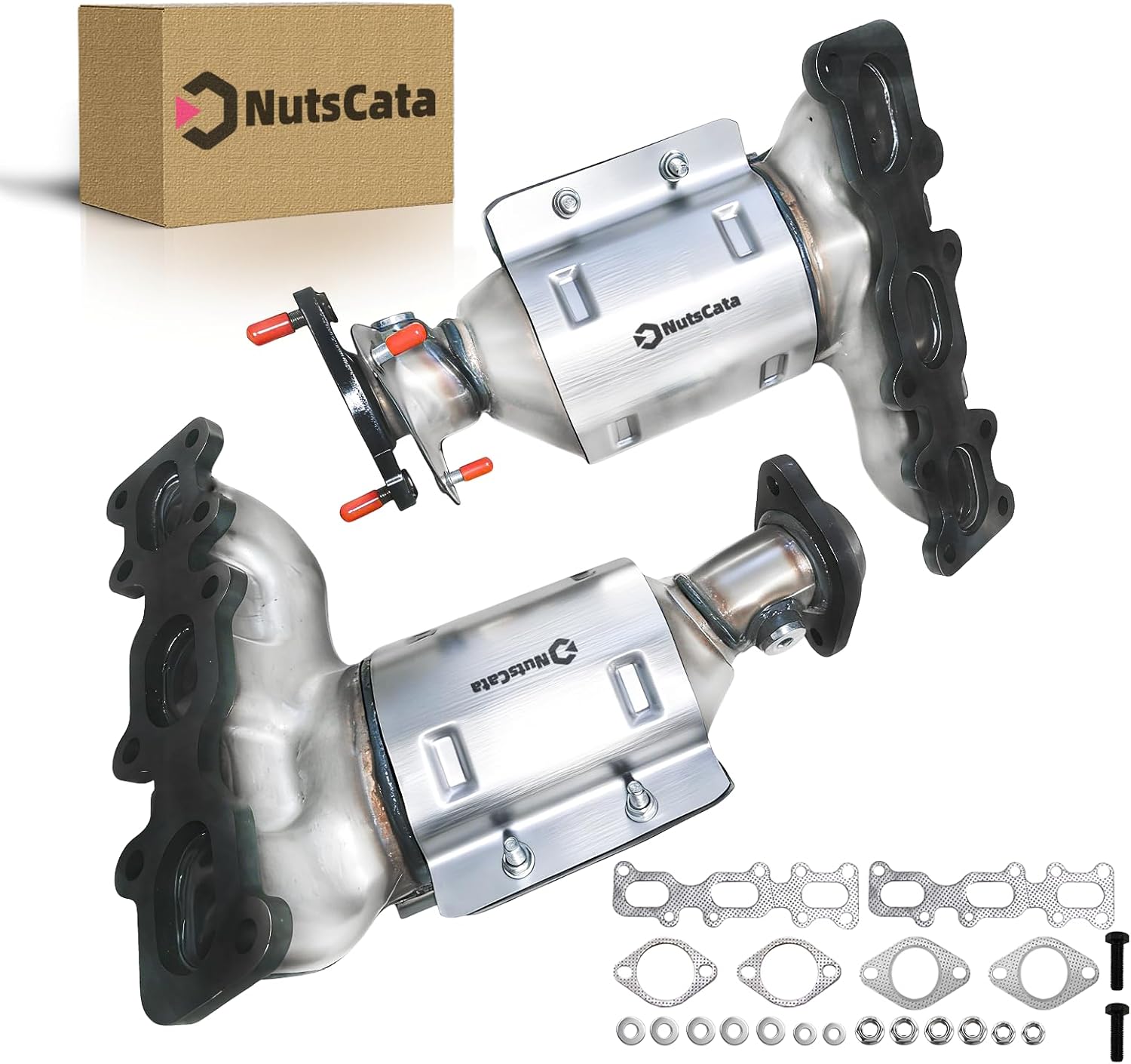 NutsCata Direct-Fit Catalytic Converter Kit Left and Right