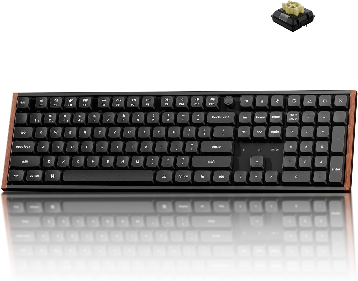 K5 Ultra 8K Low-Profile Wireless Mechanical Keyboard, Black | Hot-swappable Banana switches, full-size layout, RGB, programmable knob, 2.4GHz/Bluetooth/USB-C, PBT keycaps, Mac/Windows