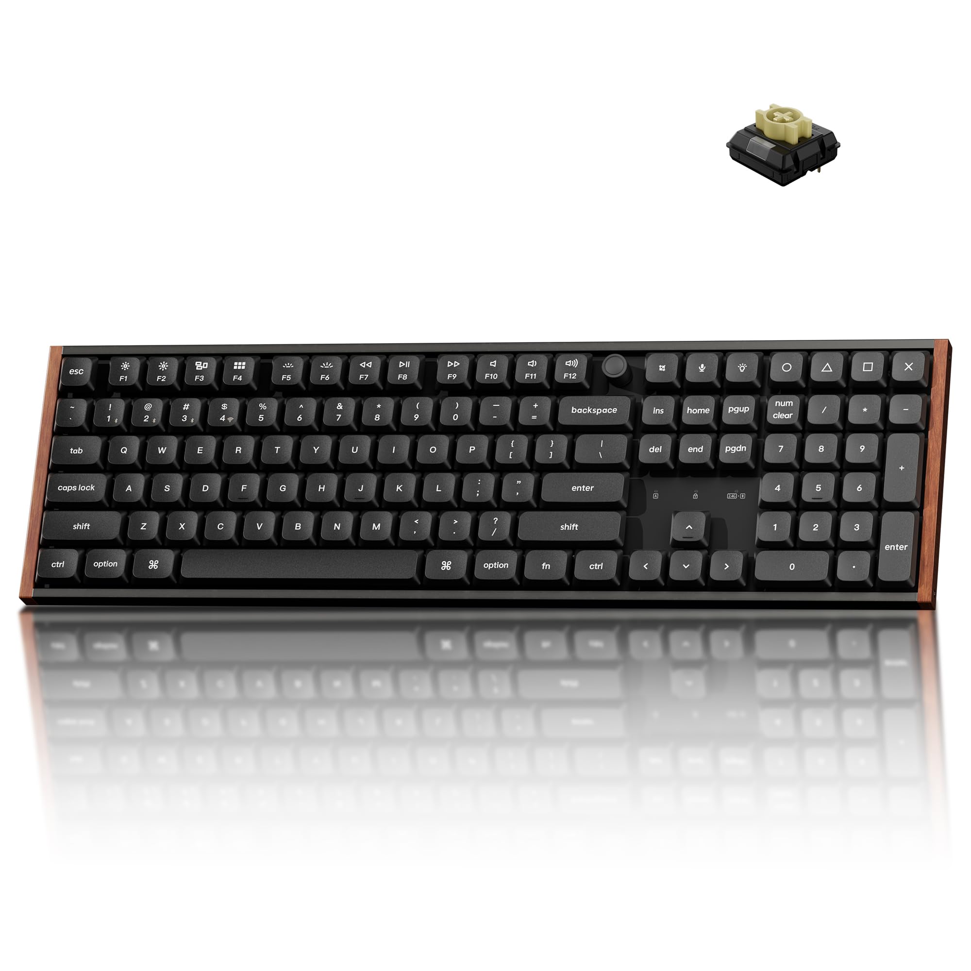 Keychron K5 Ultra 8K Wireless Mechanical Keyboard, Full Size Low Profile RGB Keyboard with Knob, ZMK Programmable, 2.4GHz/Bluetooth/USB-C, Hot-Swappable Milk POM, PBT Keycaps for Mac/Windows, Black-image-27