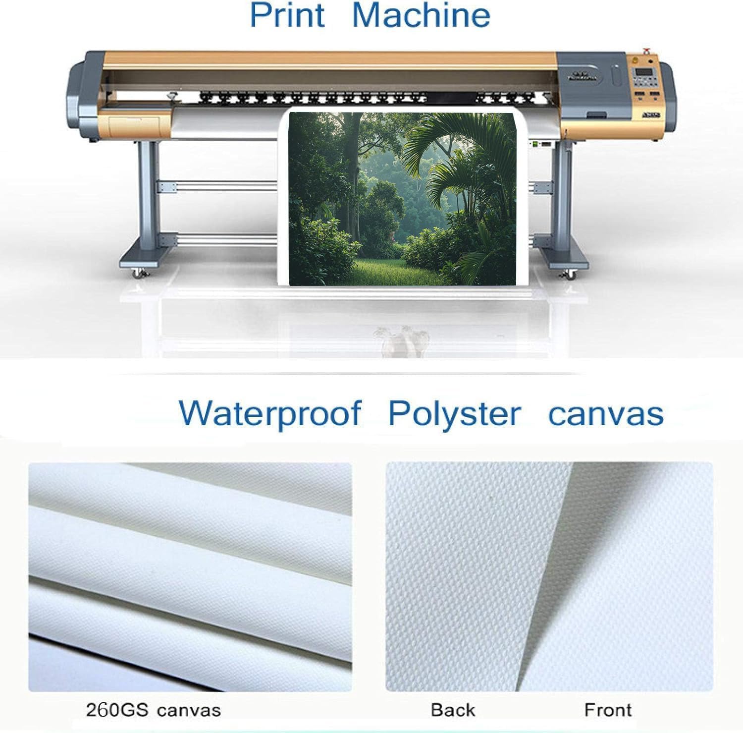 Large Living Sunlight Filters Through The Leaves Canvas Wall Art Golden Green Tropical Rainforest Wind Decor painting Pictures Modern Posters Prints for Bathroom Bedroom Office Hallway Home Decoration image 5