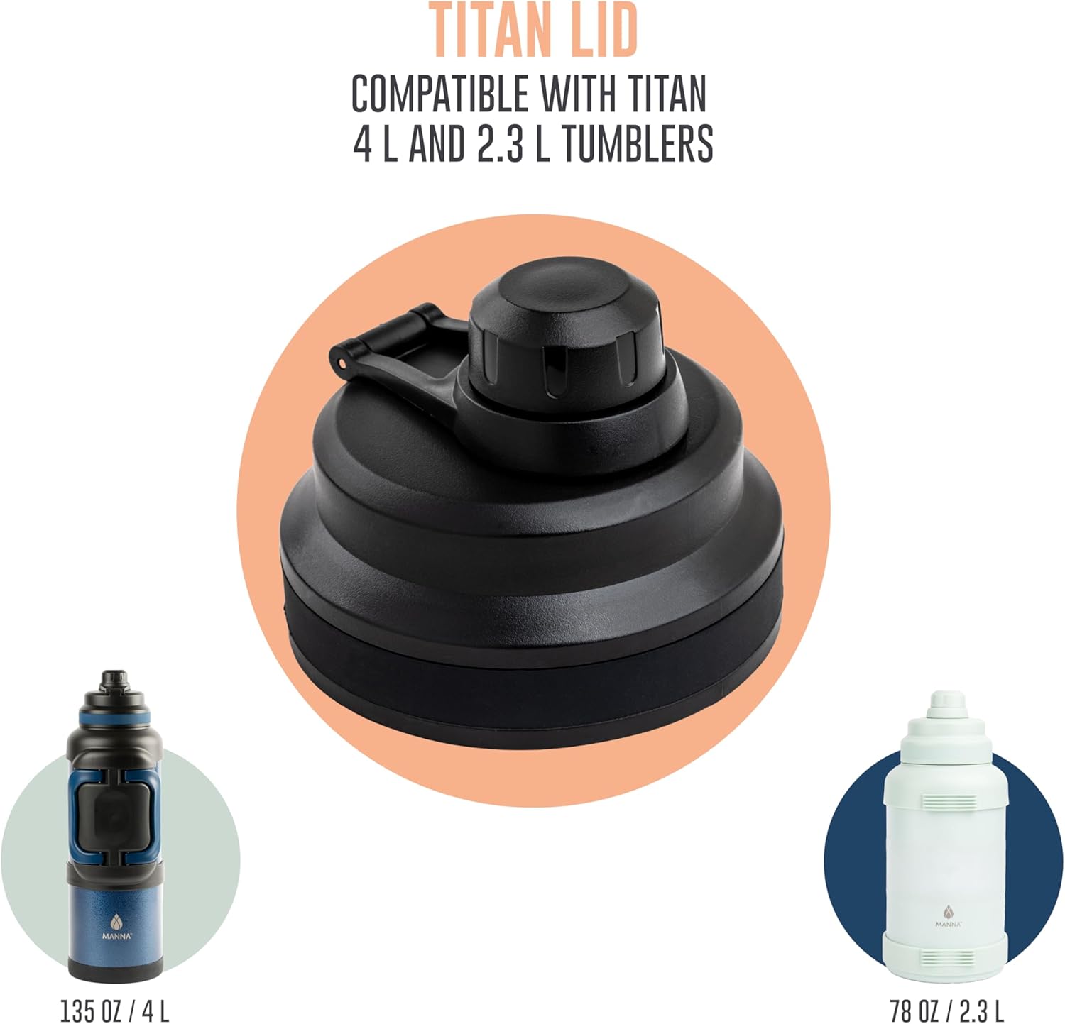 Manna Locking Pour Spout Lid for Titan Sports Bottle