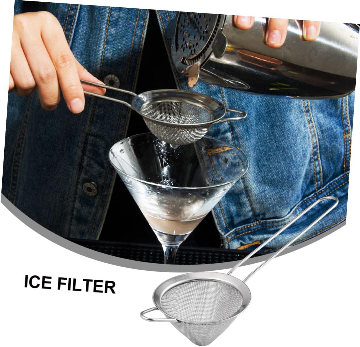 Cone Shape Juice Residue Strainer with Handle for Bar Home