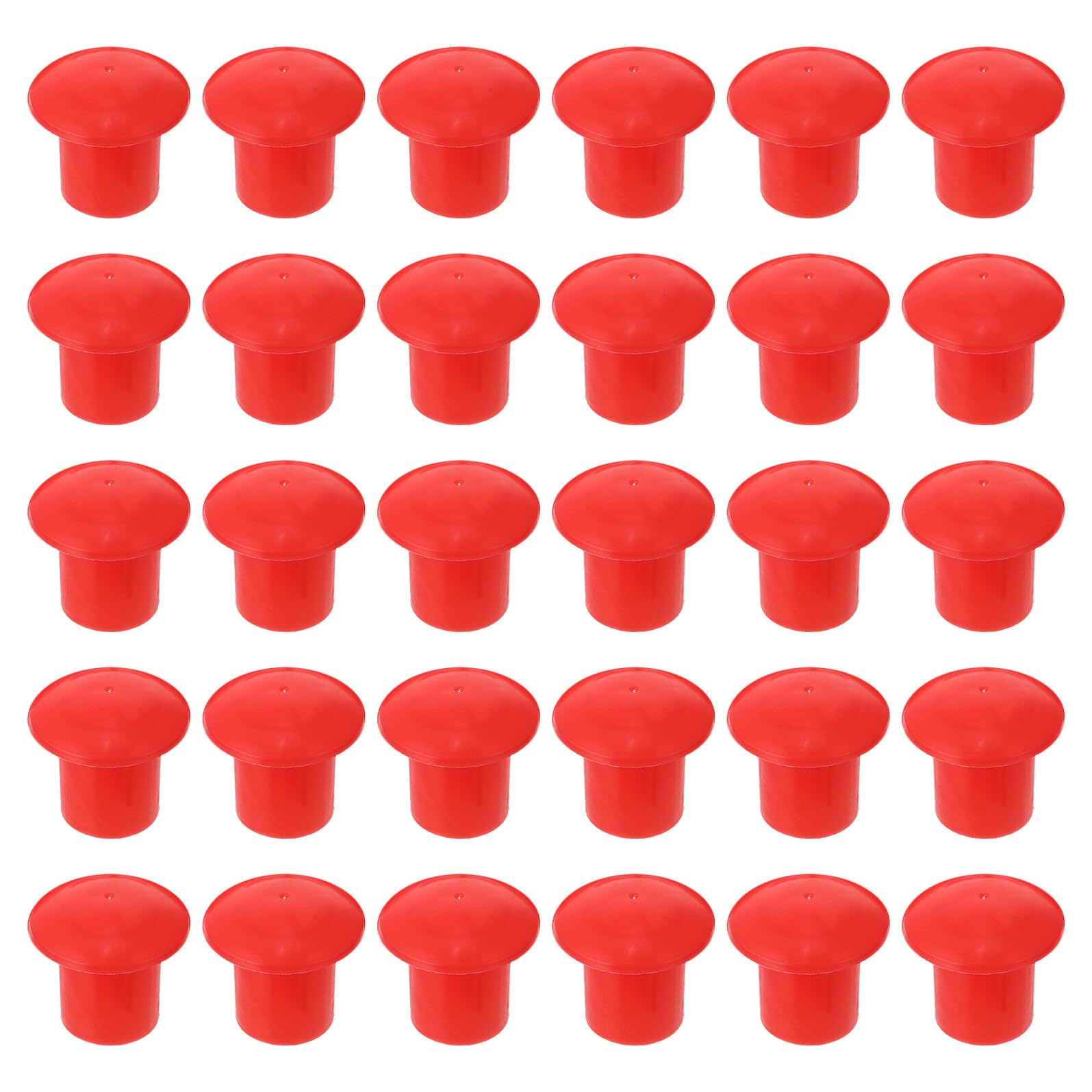VILLCASE 30piezas Tapones De Seguridad Para Varillas Metálicas Cobertura Protectora De Plástico Color Rojo Reductor De Riesgos Obras Protección Para Extremos De Barras De Acero