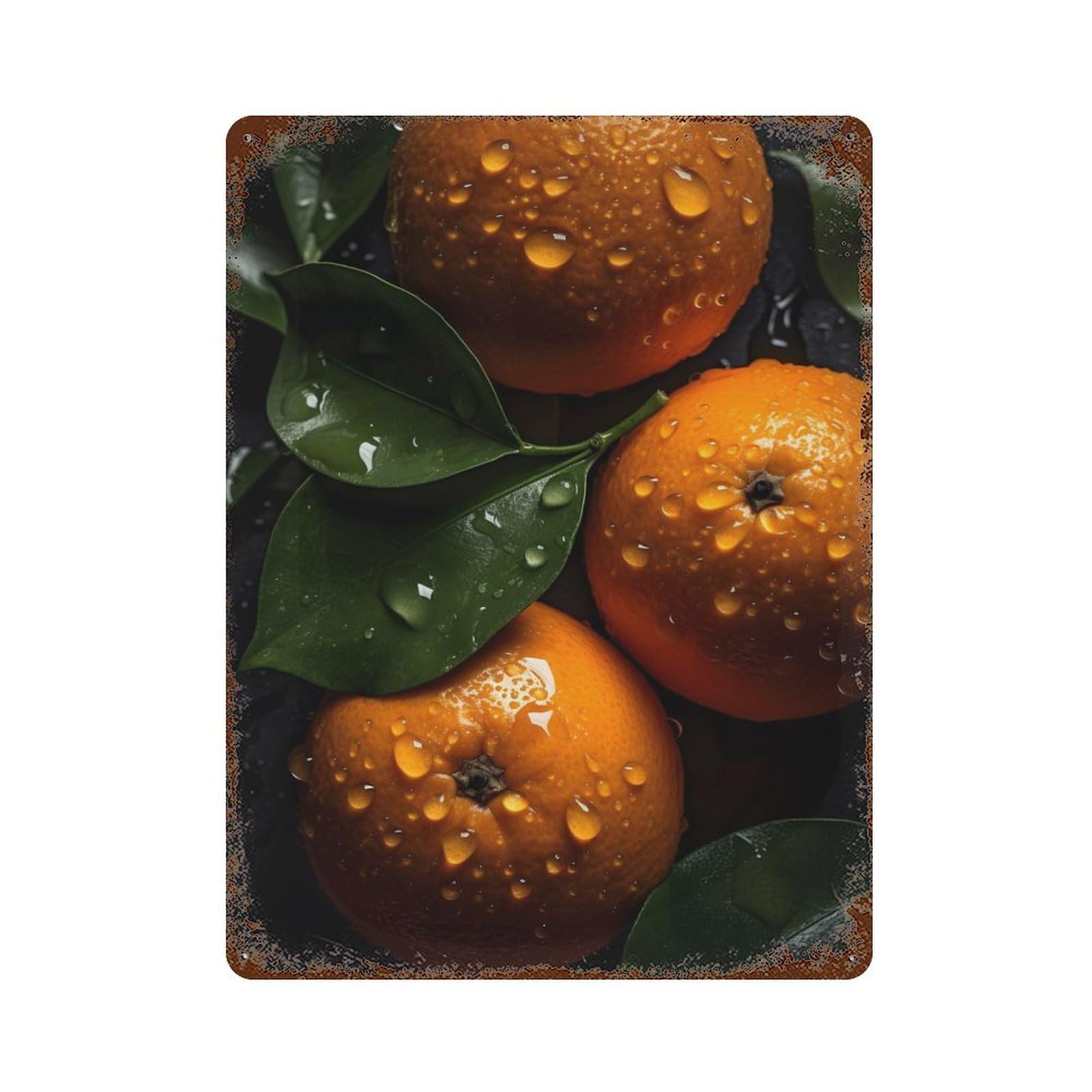 Garage Style Clementine Rusty Metal Tin Sign 15.7"x11.8", Farmhouse Wall Decor for Bar And Workshop