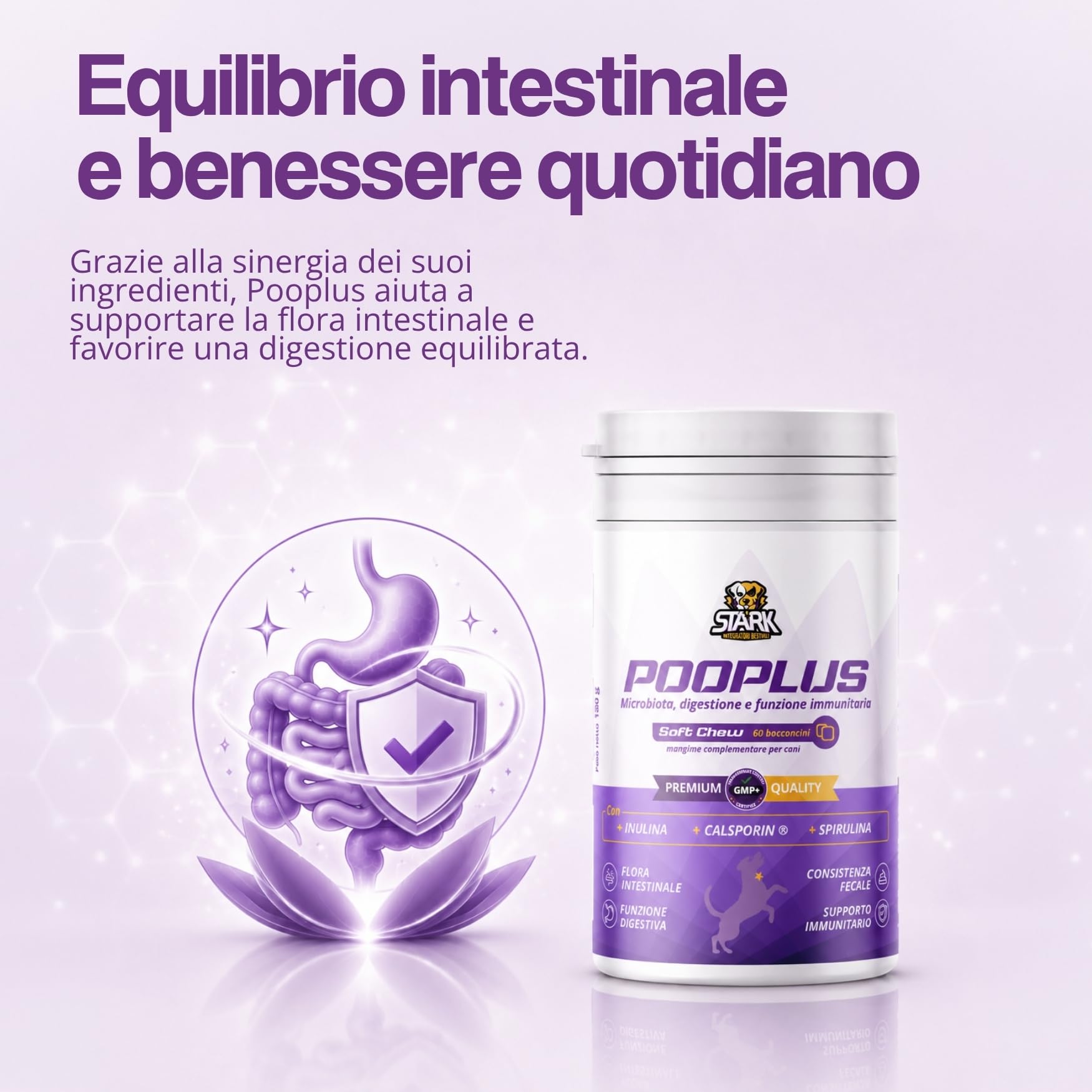 Probiotici Per Cani 60 Bocconcini 180g Prebiotici Cane 5 Miliardi CFU per Benessere Intestinale, Digestione, Diarrea Cane Probiotico Digestivo Cani Integratore Naturale Con Inulina, Zucca E Spirulina