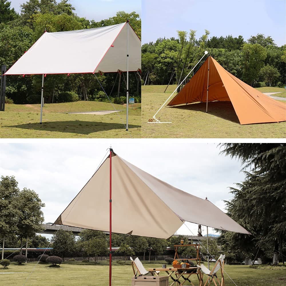 Verstellbare Camping Tarp Stangen Teleskopstangen, 2 Stück Teleskop-Zeltstangen, 2,3 m, verstellbare Markisenstangen aus Aluminium, Überdachungsstangen for Campingzelt, Plane, Unterstand, Markisenüber