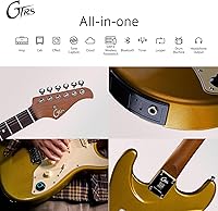 Vista 4 de Kit de guitarra eléctrica inteligente GTRS S800 con sistema de efectos, pastilla HHS, máquina de ritmos Loop, 12 horas de duración de batería