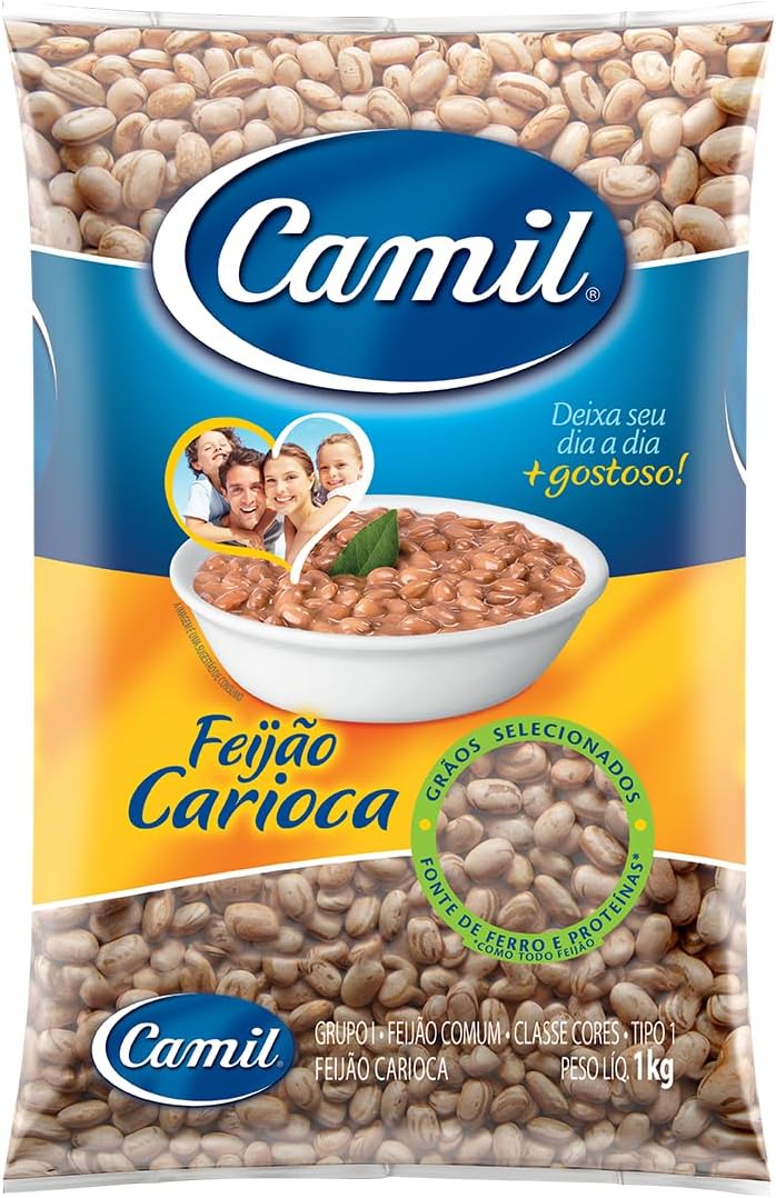 Brown Beans from Brazil/Brazilian Beans Carioca/Famous Brazilian beans/Feijao Brasileiro tipo Carioca - Camil 1kg