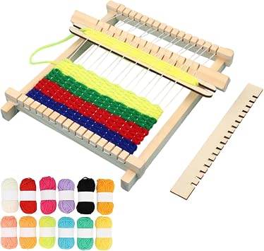 SrgPui Weaving Loom, Weaving Kit for Beginners, Knitting Machines with Yarn, Ideal for Kids and DIY Craft Enthusiasts, Home, and Craft Groups