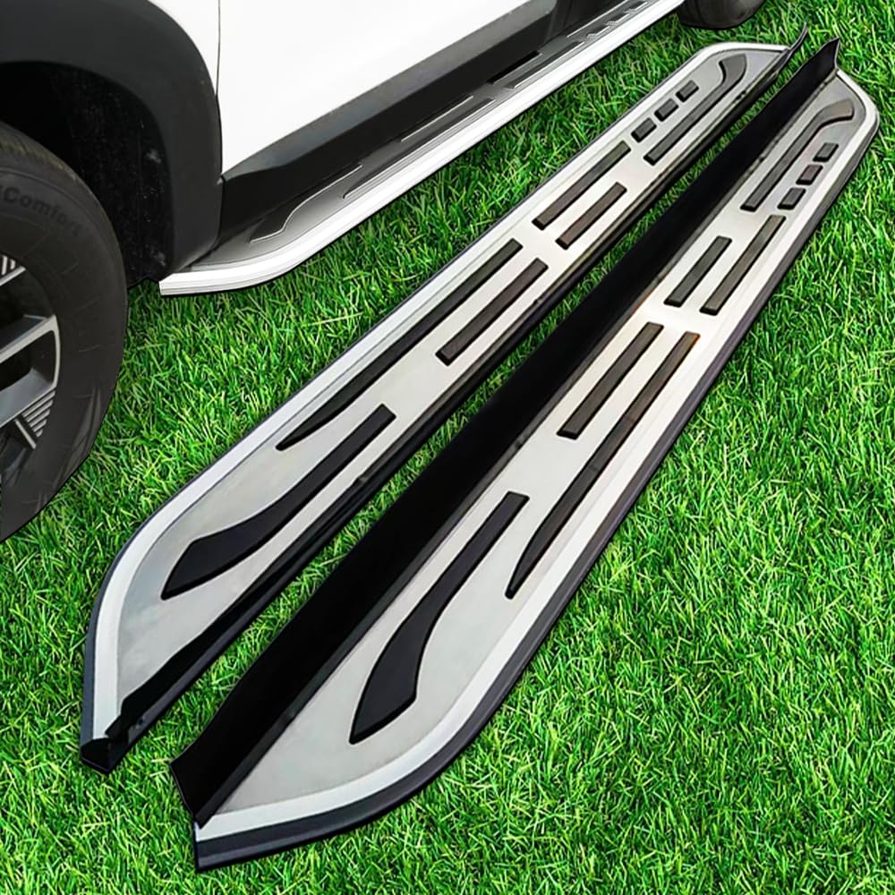 Running Boards for Audi Q7 2016-2025, 2PCs Aluminum Fixed Side Steps | No Drill Bolt-On Kit | DIY Project SUV Rail Board Accessories Silvery （1 Set） (XMY)