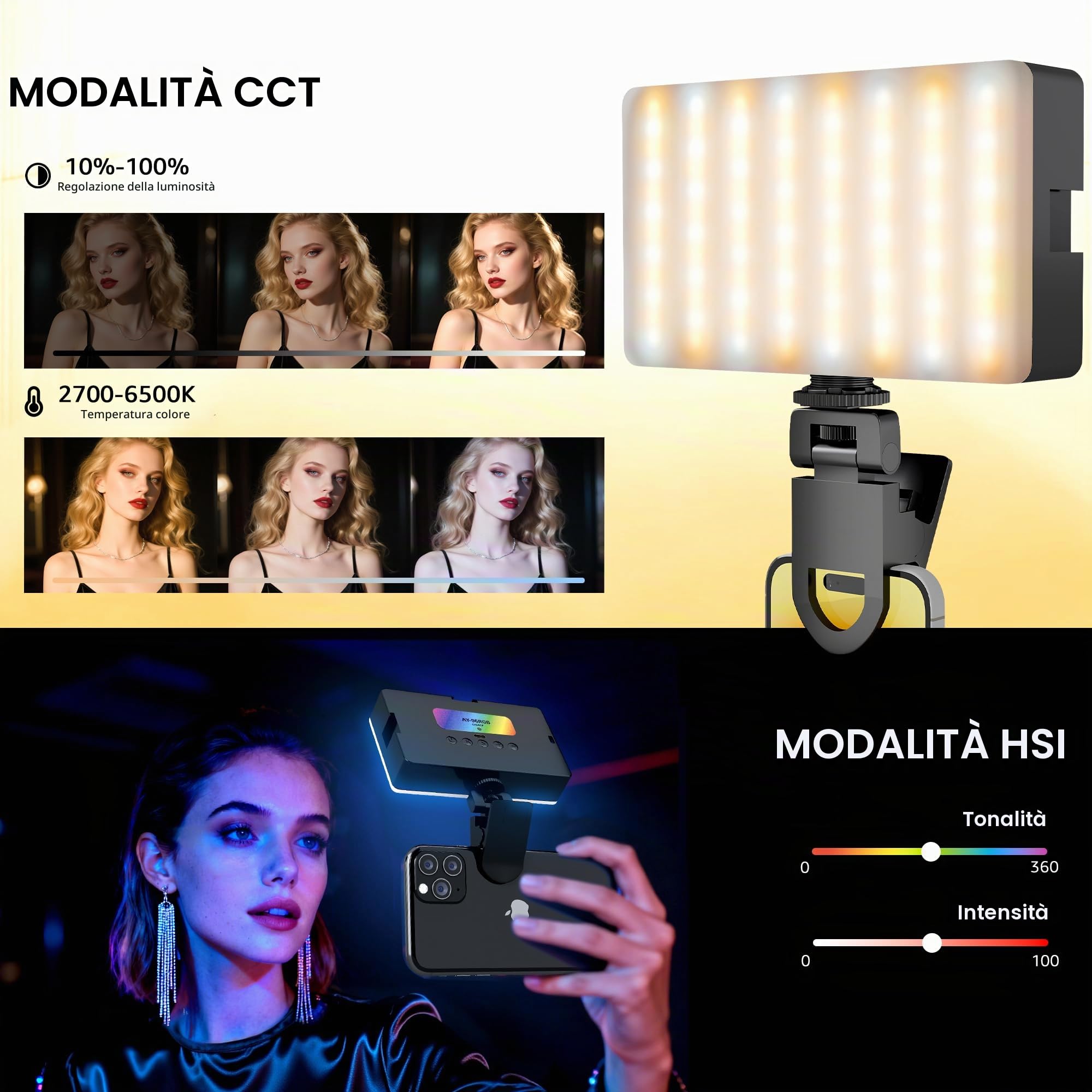 NiceVeedi Luce Video RGB — immagine 7 di 16