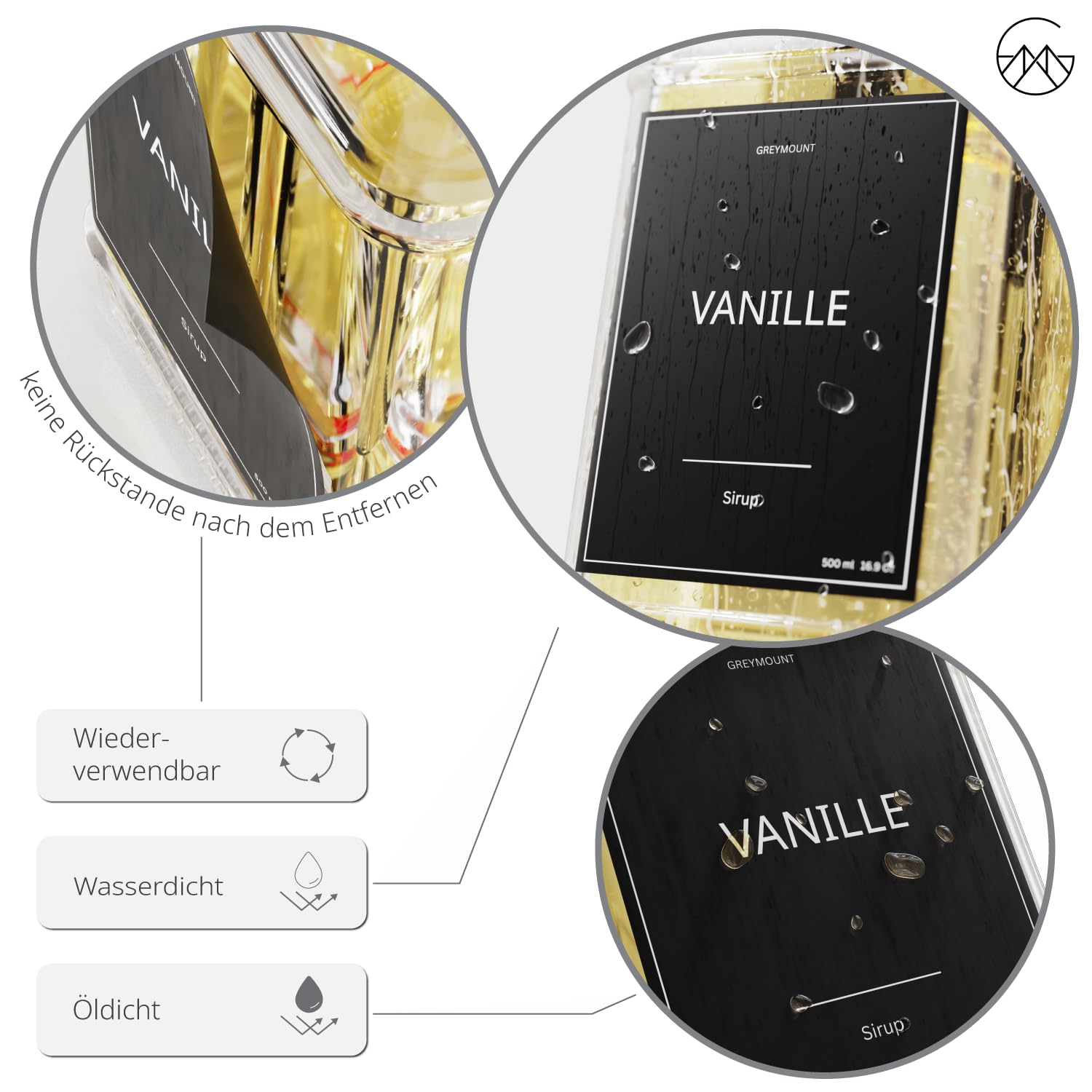 Lot de 2 distributeurs de sirop Noir