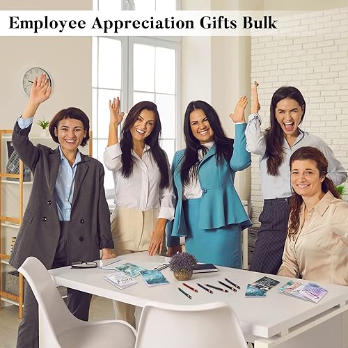 Miniatura 6 de Fuutreo 60 unidades de regalos de agradecimiento para empleados, cuadernos inspiradores, bolígrafos de agradecimiento, diarios motivacionales a