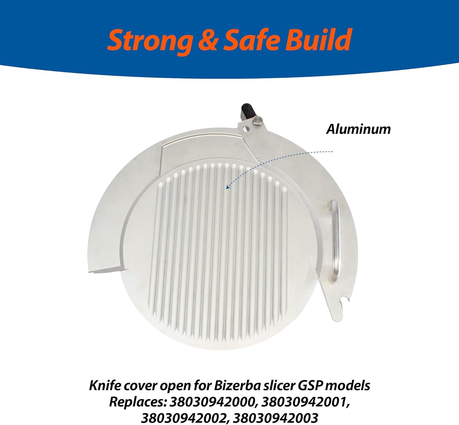 National Band Saw Meat Slicer Knife Cover - Compatible with Bizerba Models GSPHI150 and More - Direct Replacement for 38030942000 and More, Durable Replacement for Meat Slicer Cover - Closed Model