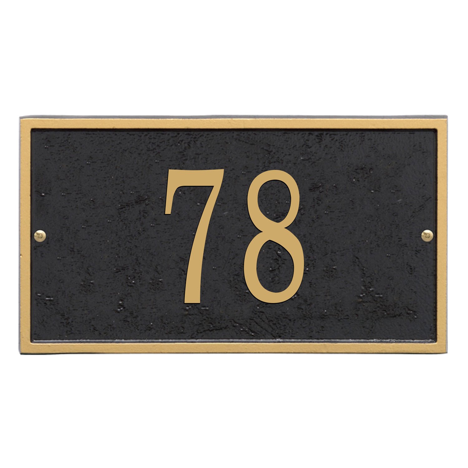 Modern Vertical Address Plaque - Custom Metal House Numbers Sign (23.25x4.25 Inches)