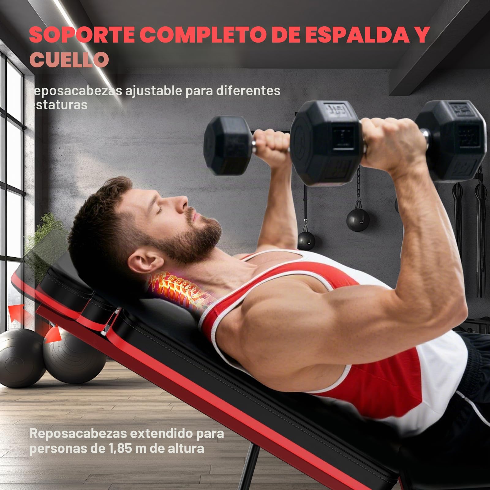 Banco de pesas plegable