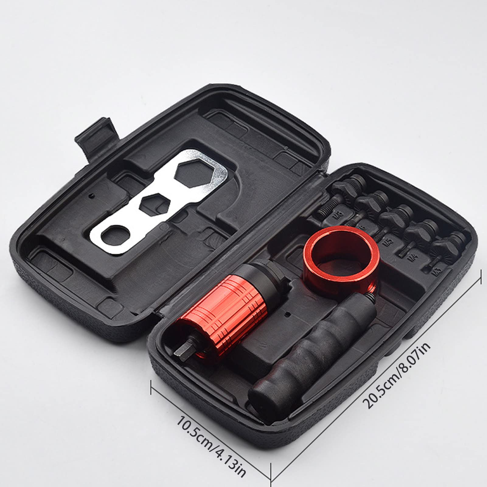 Keloc 5 Rivettatrice per Trapano a Batteria | Adattatore per Trapano | rivettatrice in Metallo | 5 Misure di per Rivetti per Trapano per Rivetti per Materiali in Metallo, Legno, Vetro