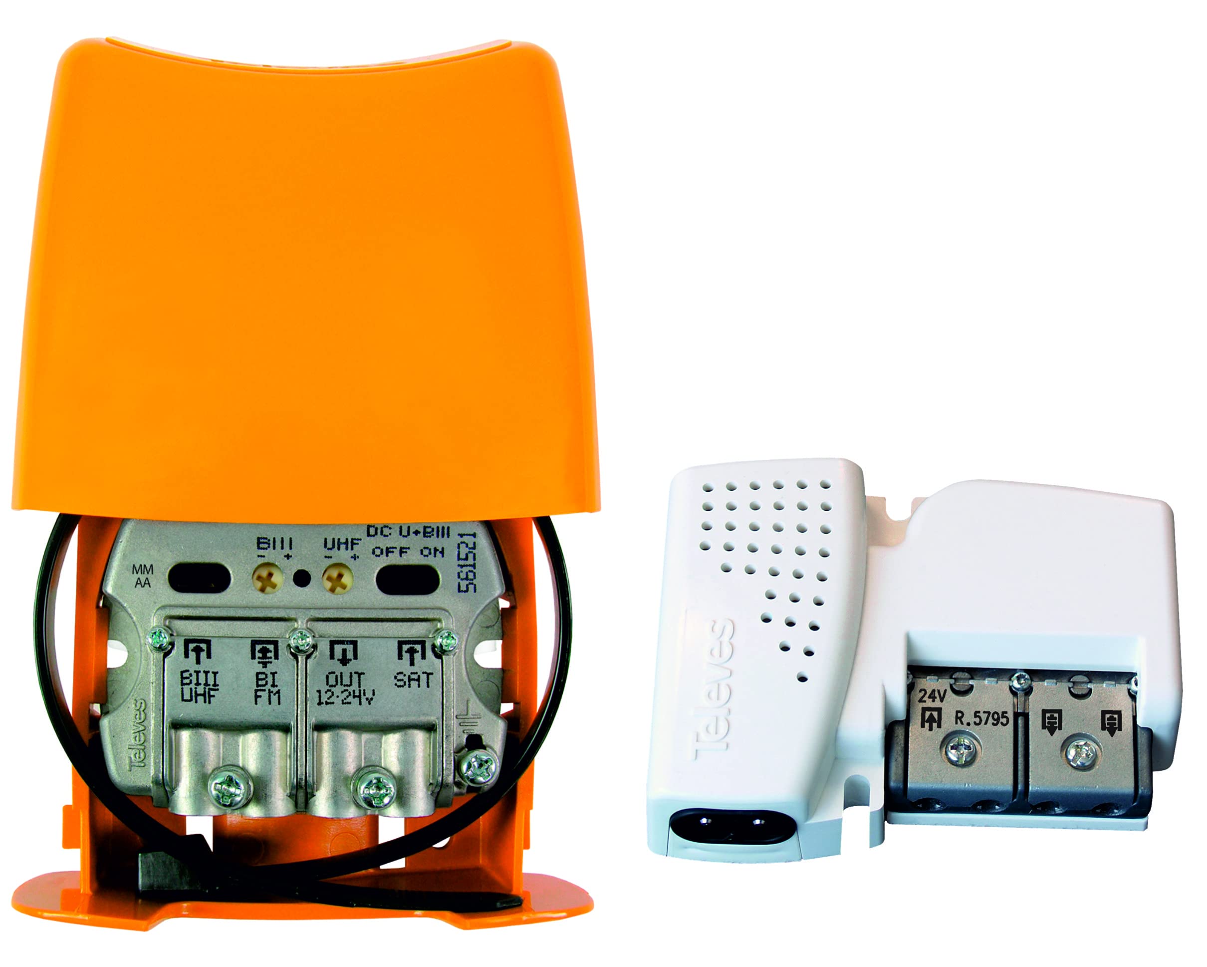 Kit Amplificador 28 dB + Fuente de alimentación 24V 2 Salidas. Segundo dividendo Digital 5G. No Compatible con parabólica