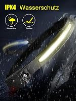 UNBON LED Fejlámpa Újratölthető USB-C 350 Lumen 5 Fénymód 230° Mozgásérzékelő IPX4 Vízálló Túrázás Futás Horgászat 7