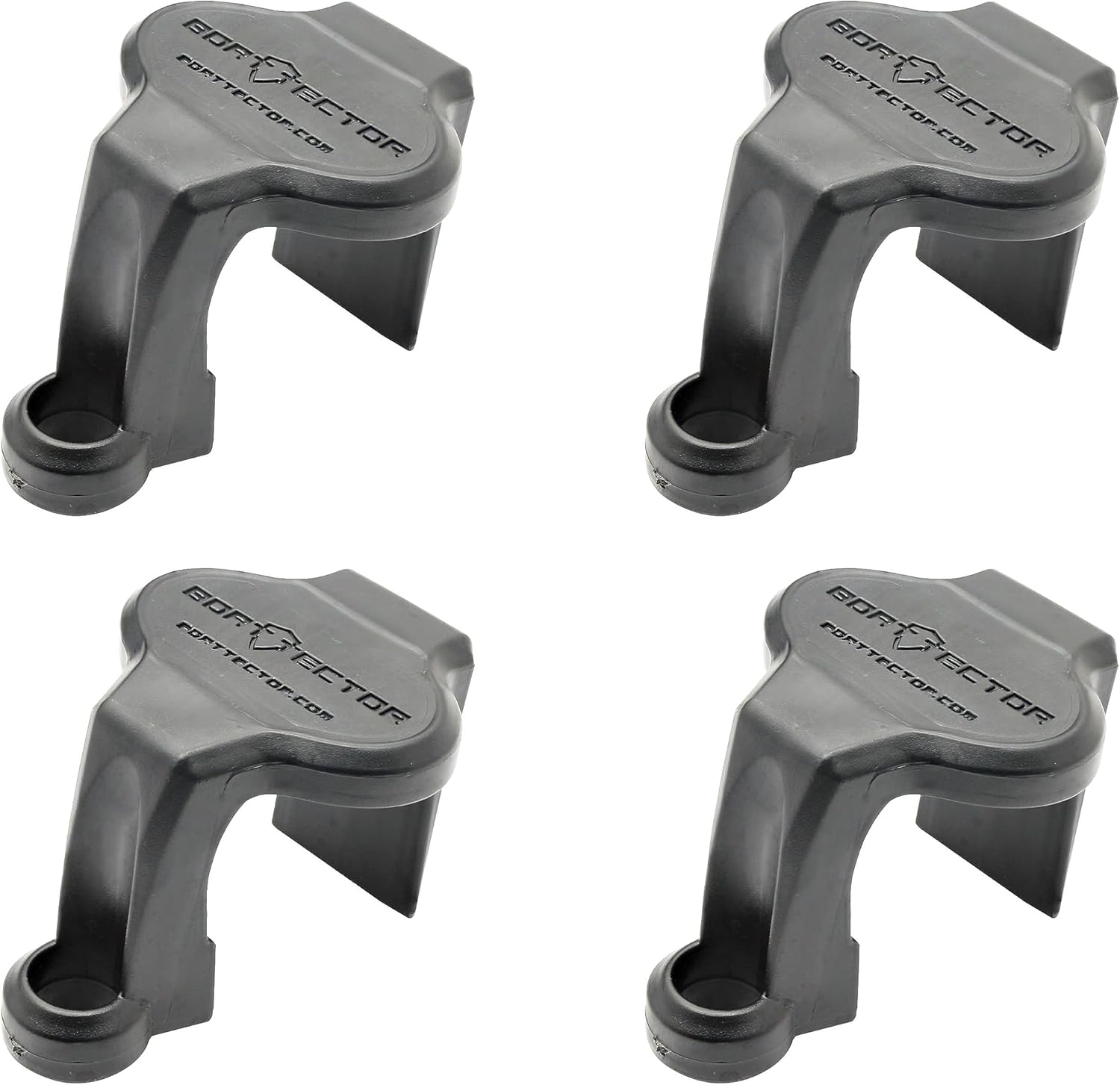 Extreme Max 3005.5067 BoatTector Pontoon Rail Fender Hanger/Adjuster - Black, Pack of 4