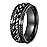 Udolfly Mens Fidget Rings Anxiety Rings for Men Womens Chain Spinner Ring for Adults Titanium Steel Ring Black Black Size 6