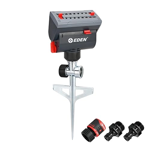 Eden 94145 4-Way Adjustable Mini Turbo Oscillating Sprinkler with Step