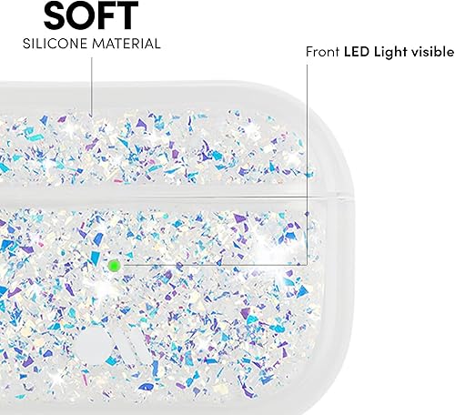 Miniatura 5 de Case-Mate - Funda Airpods Pro Stardust,multicolor/fantasía (Iridescent Crystal),Blanco mármol,https://www.amazon.com/dp/undefined