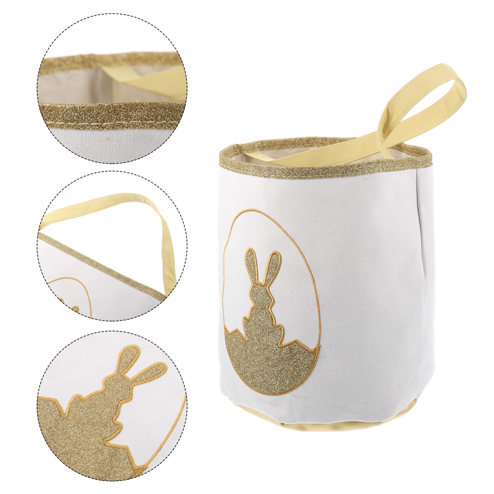 Cabilock 3piezas Canasta De Dulces De Pascua Diseño De Conejo Recipiente Para Golosinas y Decoración Bolsa Portátil Para Almacenamiento De y Galletas