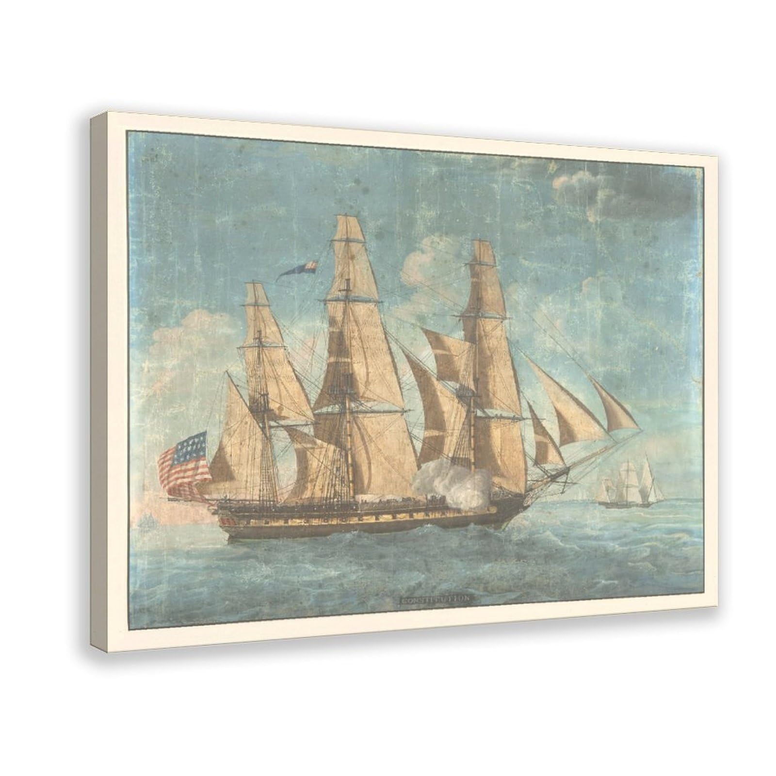 WCYB U.S.S. Constitution - Photo - 1803 - Photograph - Old Ironsides Prints Posters Canvas Deco Paintings Wall Art For Office Living Room Hangable Frame 12