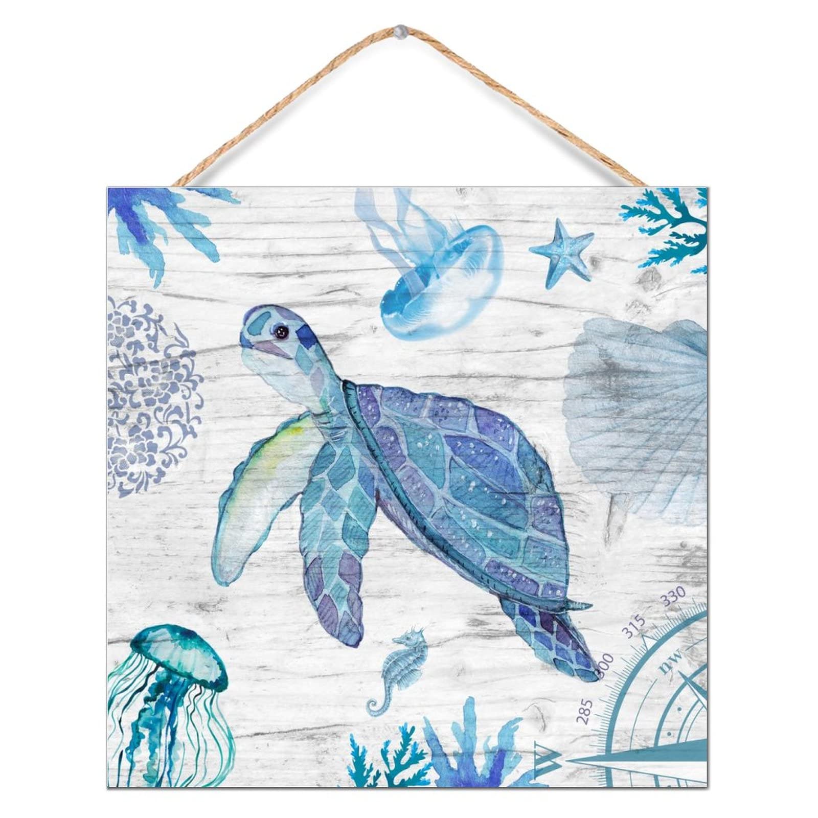 Décoration murale en bois plage nautique panneau rétro tropical rustique