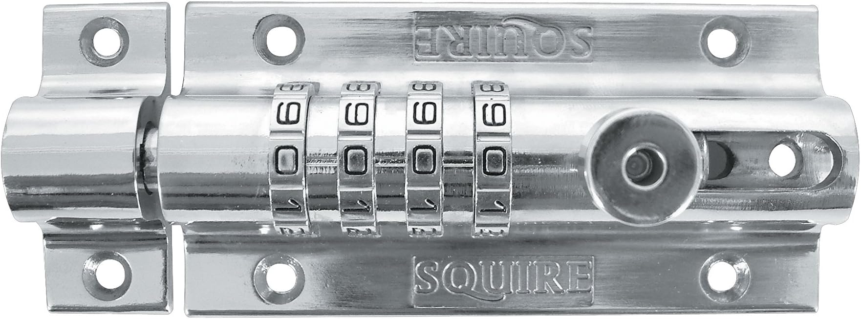 SquireCOMBI2 Silver Combination Locking Barrel Bolt - 120mm